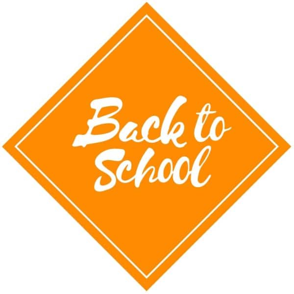 Sticker c'est la rentrée Back to School jaune