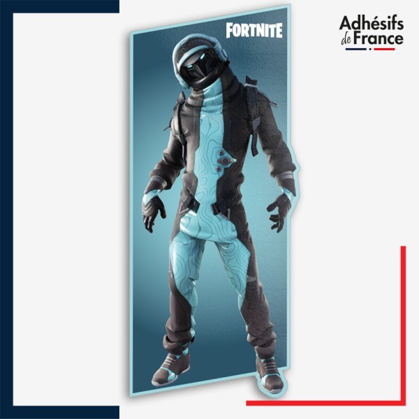 Sticker Fortnite - Skin Voyageur éternel - Style explorateur bleu céruléen