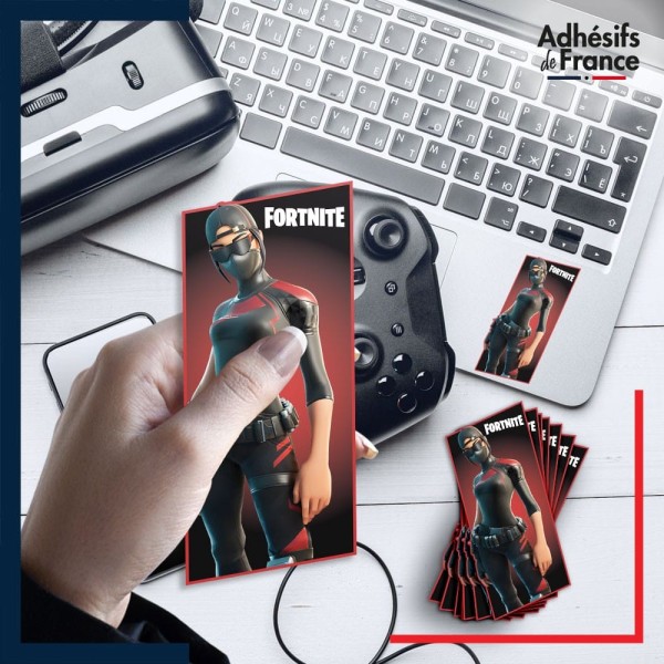 autocollant petit format Fortnite - Skin Patronne ecarlate