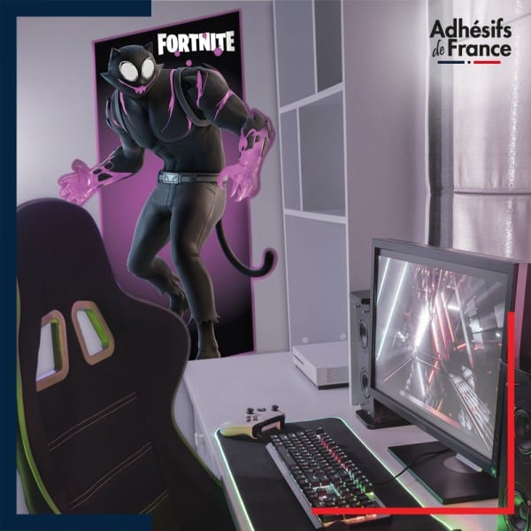 Adhésif grand format Fortnite - Skin Miaouscle Spectral