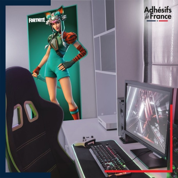 Adhésif grand format Fortnite - Skin Tigresse