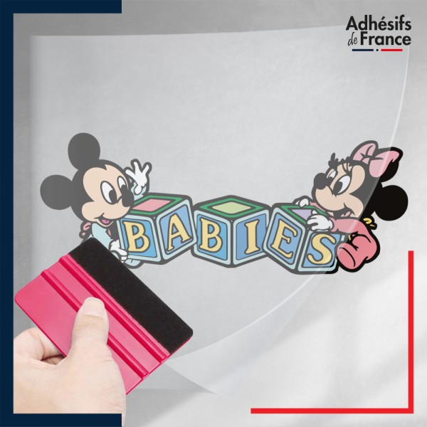 stickers sous film transfert Disney - Mickey et Minnie Babies