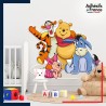 Adhésif grand format Disney - Famille Winnie l'ourson (Winnie, Tigrou, Porcinet, Bourriquet)