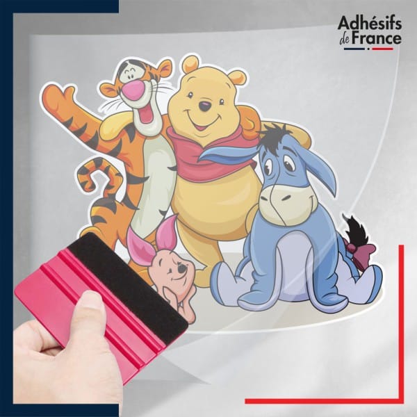 stickers sous film transfert Disney - Famille Winnie l'ourson (Winnie, Tigrou, Porcinet, Bourriquet)