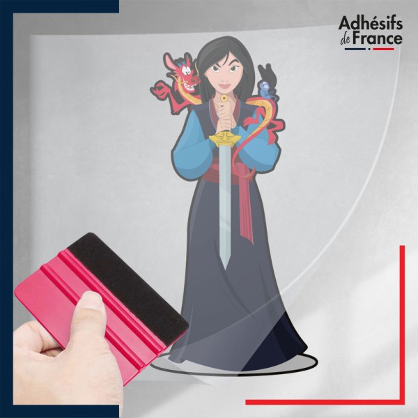 stickers sous film transfert Disney - Mulan