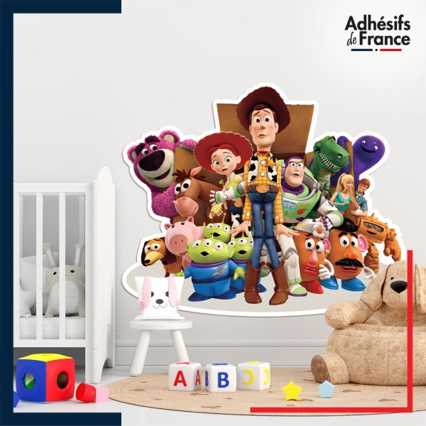 Adhésif grand format Disney - Toy Story - Famille de jouets d'Andy (Woody, Buzz l'éclair et cie)