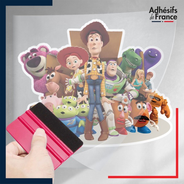 stickers sous film transfert Disney - Toy Story - Famille de jouets d'Andy (Woody, Buzz l'éclair et cie)