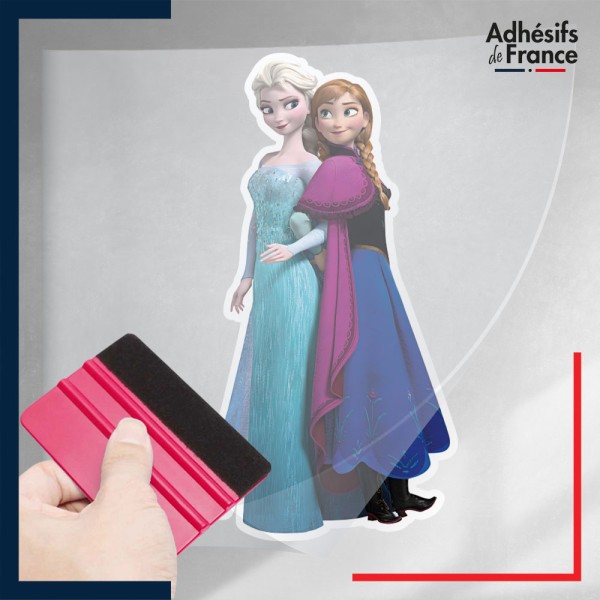 stickers sous film transfert Disney - La Reine des Neiges - Elsa et Anna