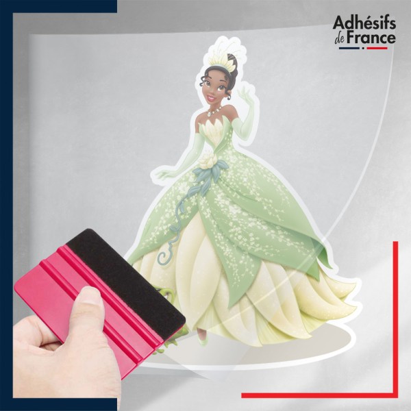 stickers sous film transfert Disney - La Princesse et la grenouille - Tiana et prince Neveen