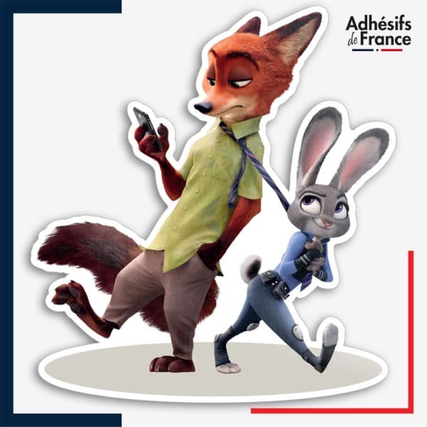 Sticker Disney - Zootopie - Nick Wilde et Judy Hopps