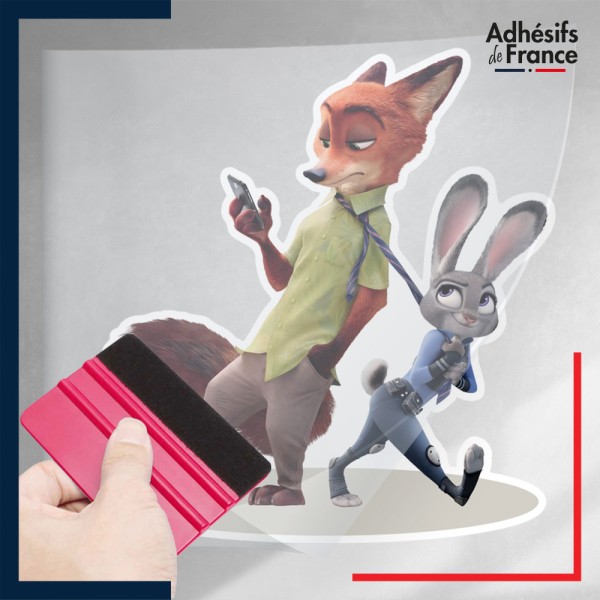 stickers sous film transfert Disney - Zootopie - Nick Wilde et Judy Hopps