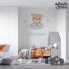 Sticker Nounours avec prénom personnalisable