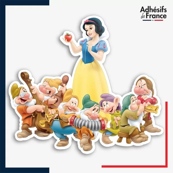 Sticker Disney - Blanche neige et les sept nains