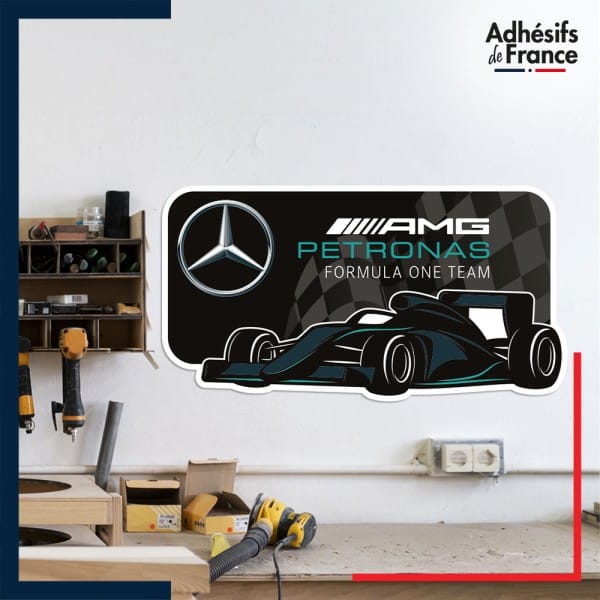 Adhésif grand format Formule 1 - Ecurie F1 - Mercedes AMG Petronas