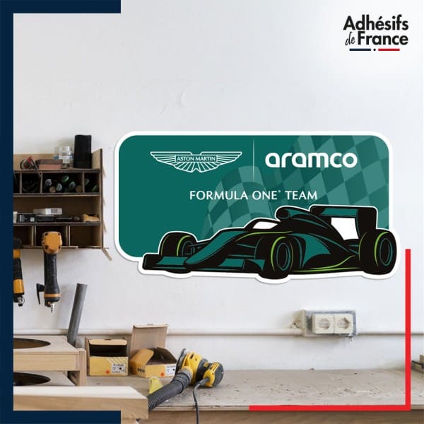 Adhésif grand format Formule 1 - Ecurie F1 - Aston Martin Aramco