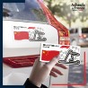 autocollant petit format Formule 1 - Circuit F1 de Shanghai avec drapeau de Chine