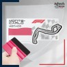 stickers sous film transfert Formule 1 - Circuit F1 de Monte-Carlo avec drapeau de Monaco