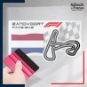 stickers sous film transfert Formule 1 - Circuit F1 de Zandvoort avec drapeau des Pays-Bas