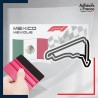stickers sous film transfert Formule 1 - Circuit F1 de Mexico avec drapeau du Mexique
