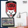 Adhésif grand format logo rugby - Club Lyon - LOU Rugby - Lyon Olympique Universitaire