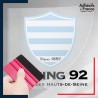 stickers sous film transfert logo rugby - Club Racing 92 - Le Club des Hauts de Seine