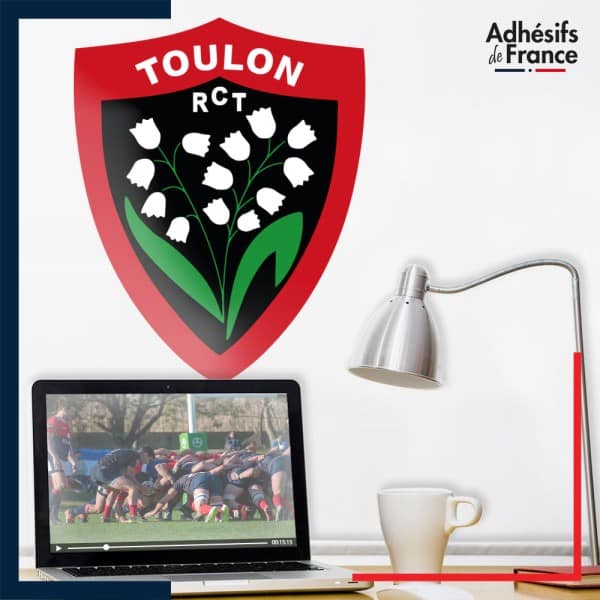 Adhésif grand format logo rugby - Club Toulon - RCT - Toulon Rugby Club