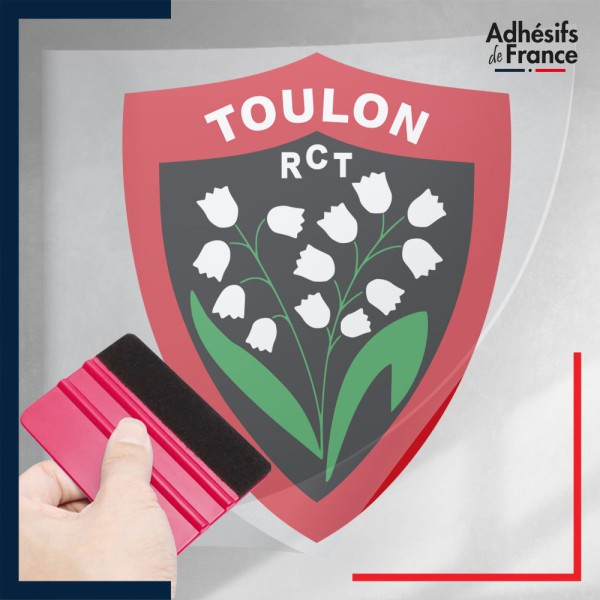 stickers sous film transfert logo rugby - Club Toulon - RCT - Toulon Rugby Club