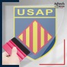 stickers sous film transfert logo rugby - Club Perpignan - USAP - Union Sportive Arlequins Perpignanais