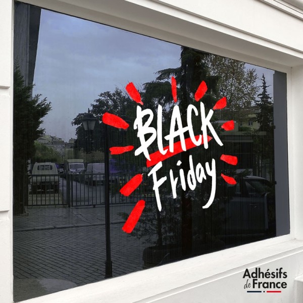 Sticker Black Friday Blanc et rouge