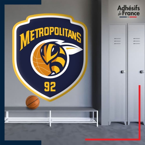 Adhésif grand format écusson basket - Metropolitans 92