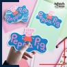 autocollant petit format Peppa Pig - Logo Peppa Pig avec Peppa