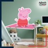 Adhésif grand format Peppa Pig - Peppa en méditation