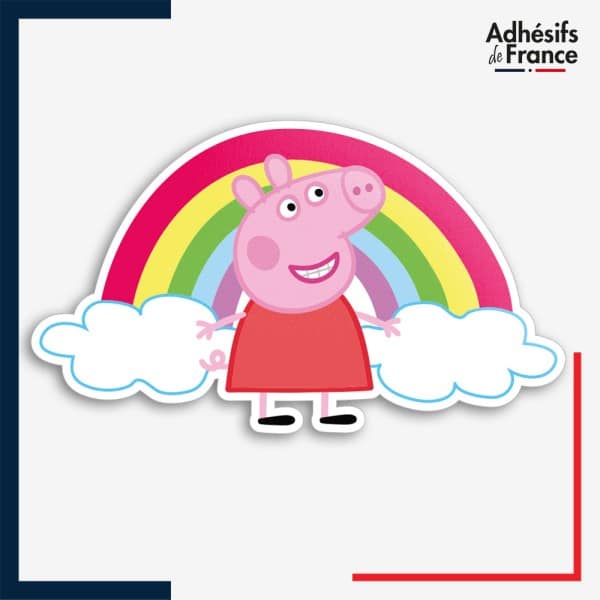 Sticker Peppa Pig - Peppa Arc-en-ciel