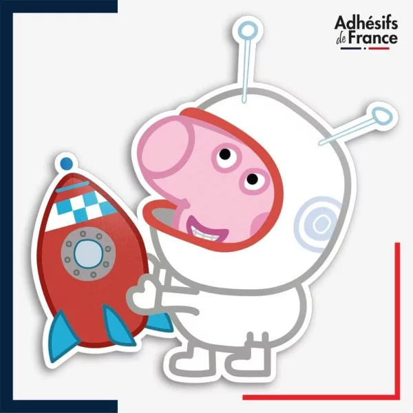 Sticker Peppa Pig - Georges Pig astronaute