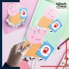 autocollant petit format Peppa Pig - Maman Pig en lecture