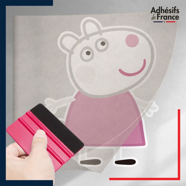 stickers sous film transfert Peppa Pig - Suzy Sheep