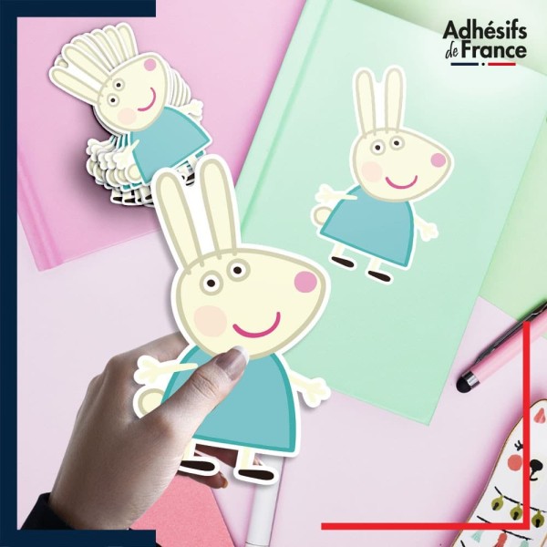 autocollant petit format Peppa Pig - Rebecca Rabbit