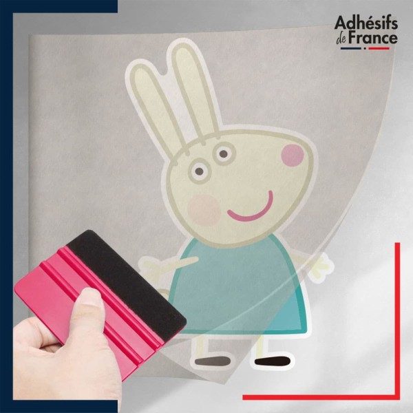 stickers sous film transfert Peppa Pig - Rebecca Rabbit