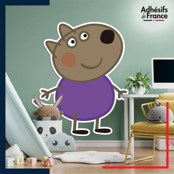 Adhésif grand format Peppa Pig - Danny Dog