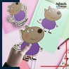 autocollant petit format Peppa Pig - Danny Dog