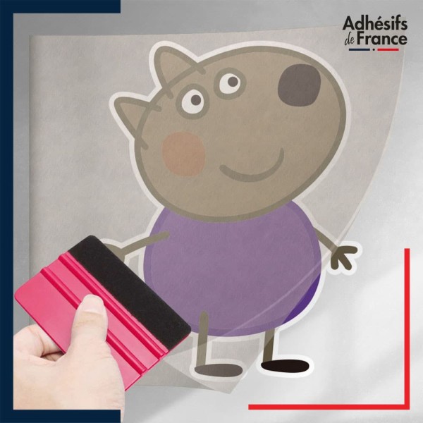 stickers sous film transfert Peppa Pig - Danny Dog
