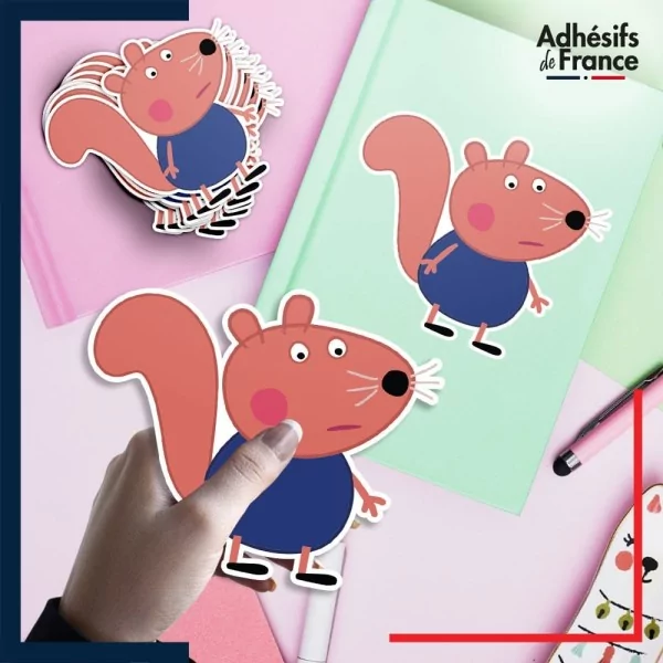 autocollant petit format Peppa Pig - Simon Squirrel