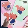 autocollant petit format Peppa Pig - Simon Squirrel