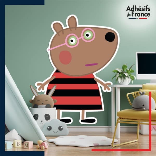 Adhésif grand format Peppa Pig - Belinda Bear