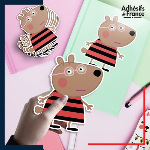 autocollant petit format Peppa Pig - Belinda Bear