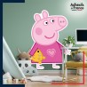 Adhésif grand format Peppa Pig - Peppa en pyjama