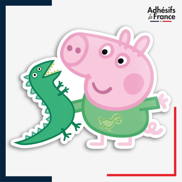 Sticker Peppa Pig - Georges Pig en pyjama