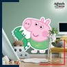 Adhésif grand format Peppa Pig - Georges Pig en pyjama