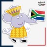 Sticker Peppa Pig - Emilie Elephant Afrique du Sud