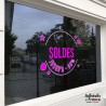 Sticker Soldes jusqu'à -50% Mauve